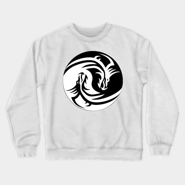 yin yang dragon Crewneck Sweatshirt by WordFandom